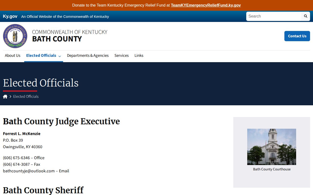 Bath County release contacts for the contracted-jail system
